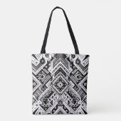 Monochrome Tribal - Dicke geometrische Präzision Tasche (Rückseite)