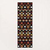 monochrome Tribal-Sechseck Yogamatte (Rückseite)