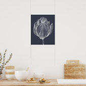 Monochrome Tulip I Poster (Küche)