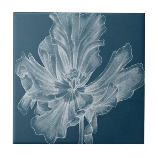 Monochrome Tulip II Fliese (Vorderseite)