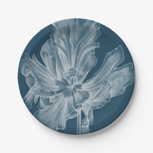 Monochrome Tulip II Pappteller (Vorderseite)