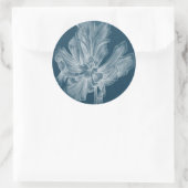 Monochrome Tulip II Runder Aufkleber (Tasche)