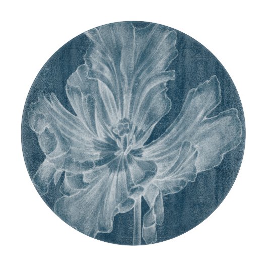 Monochrome Tulip II Schneidebrett (Vorderseite)