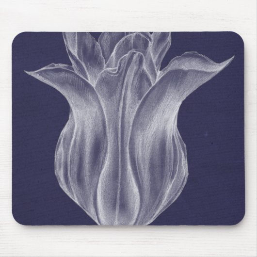 Monochrome Tulip III Mousepad (Vorne)
