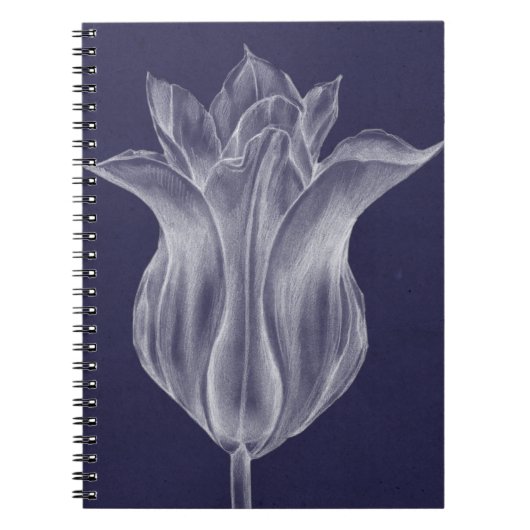 Monochrome Tulip III Notizblock (Vorderseite)