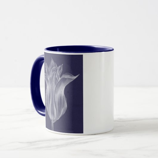 Monochrome Tulip III Tasse (Vorderseite Links)