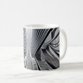 Monochrome Tunnel-Linien Kaffeetasse (VorderseiteRechts)