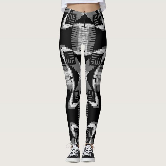 Monochrome Überquerung Leggings (Vorderseite)