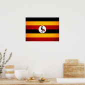 Monochrome Uganda-Flagge Poster (Küche)