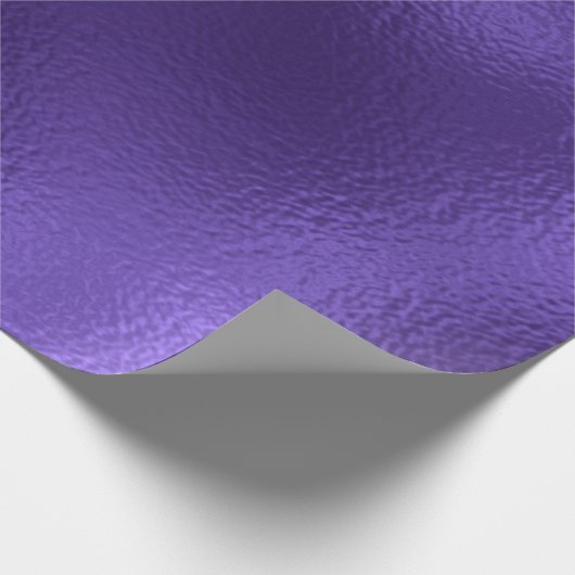Monochrome Ultra-Violet-Lila-Glas-Metallic Geschenkpapier (Ecke)