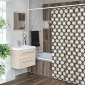 Monochrome Unendlichkeitsschleife Duschvorhang