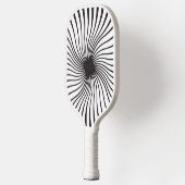 Monochrome verwirrende Spirale Pickleball Schläger (Links)