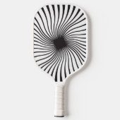 Monochrome verwirrende Spirale Pickleball Schläger (Rückseite)