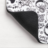 Monochrome Videospiel-Doodle-Mauspad Mousepad (Ecke)