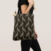 Monochrome Vintag: Geometrisches Nahtloses Ornamen Tasche (Von Nahem)