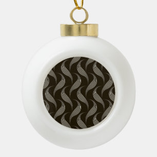 Monochrome Vintage: Geometrisches nahtloses Orname Keramik Kugel-Ornament