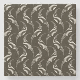Monochrome Vintage: Geometrisches nahtloses Orname Steinuntersetzer