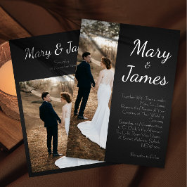 Monochrome Vintage Minimalistische Schwarz-Weiß-Ho Einladung