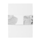 Monochrome Vintage Rose Einladung Bauchband Einladungsbanderole (Rückseitenbeispiel)