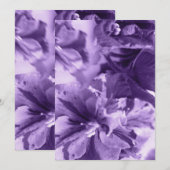 Monochrome Violette Dankeskarte (Vorne/Hinten)