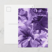 Monochrome Violette Feiertagspostkarte (Vorne/Hinten)