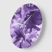 Monochrome Violette Große Wanduhr (Winkel)