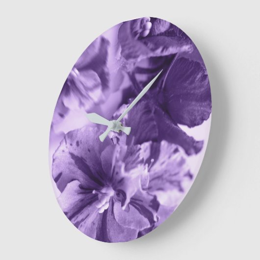 Monochrome Violette Große Wanduhr (Winkel)