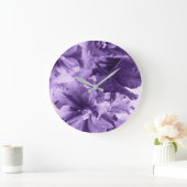 Monochrome Violette Große Wanduhr (Zuhause)