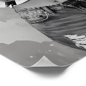 Monochrome Violinenmelodie und Grace Canvas Poster (Ecke)