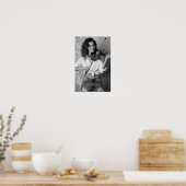 Monochrome Violinenmelodie und Grace Canvas Poster (Küche)