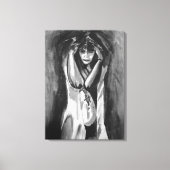 Monochrome Wasserfarbe von Sara Motolanez Leinwanddruck (Vorderseite)