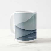 Monochrome Wasserfarben Berge Kaffeetasse (Vorderseite Links)