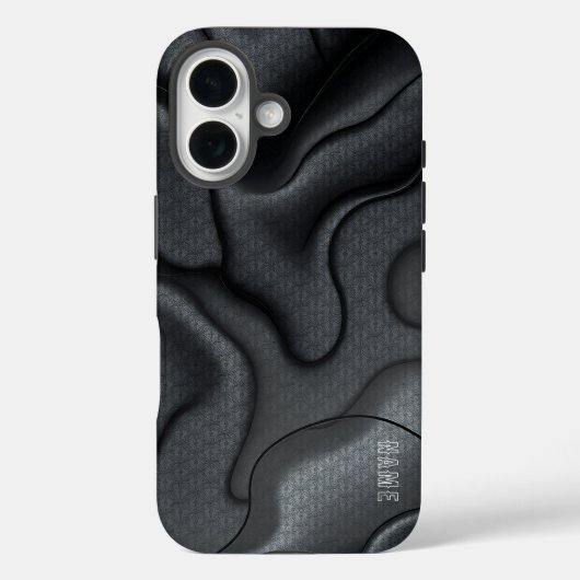 Monochrome Wave Abstraktes Muster Case-Mate iPhone Hülle (Rückseite)