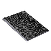 Monochrome Wavy-Linien-Notebook Notizblock (Rechte Seite)