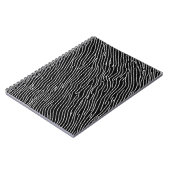Monochrome Wavy-Linien-Notebook Notizblock (Linke Seite)