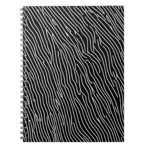 Monochrome Wavy-Linien-Notebook Notizblock