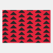 Monochrome Weihnachtsformen Schwarz-weiß Geschenkpapier Set (Vorderseite 2)