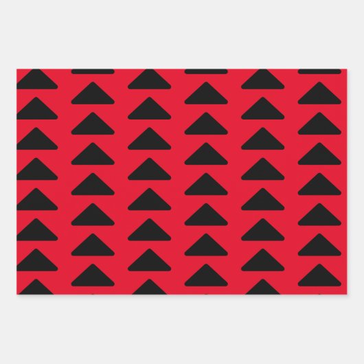 Monochrome Weihnachtsformen Schwarz-weiß Geschenkpapier Set (Vorderseite 2)