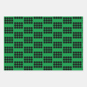 Monochrome Weihnachtsformen Schwarz-weiß Geschenkpapier Set (Vorderseite)