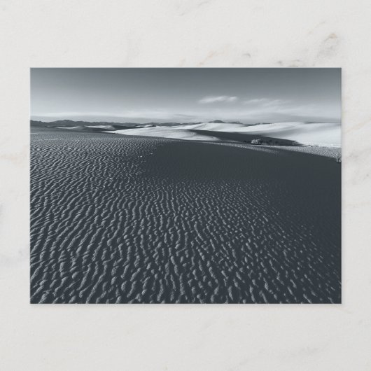 Monochrome weiße Sandlandschaft Postkarte (Vorderseite)