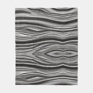 Monochrome Wellen Fleecedecke