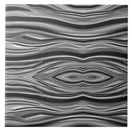 Monochrome Wellen Fliese (Vorderseite)