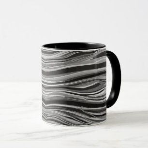 Monochrome Wellen Tasse