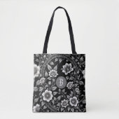 Monochrome Wild Rose Tasche (Vorderseite)
