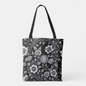 Monochrome Wild Rose Tasche (Rückseite)