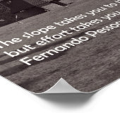 Monochrome Windmühle und inspirierendes Zitat Poster (Ecke)