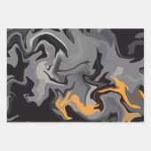 Monochrome Wirbel mit fiery Highlights Geschenkpapier Set (Vorderseite 2)