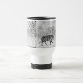 Monochrome Wolf Wild Animal Reisebecher (Mittel)