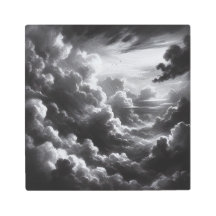 Monochrome Wolken: Dramatische Himmel in Schwarz u