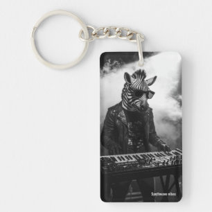 Monochrome-Zebra-Keyboarder-Bühnen-Schlüsselanhäng Schlüsselanhänger